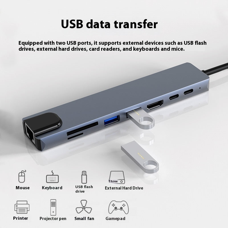 Multi-Port USB-C Hub & Docking Station for Laptops