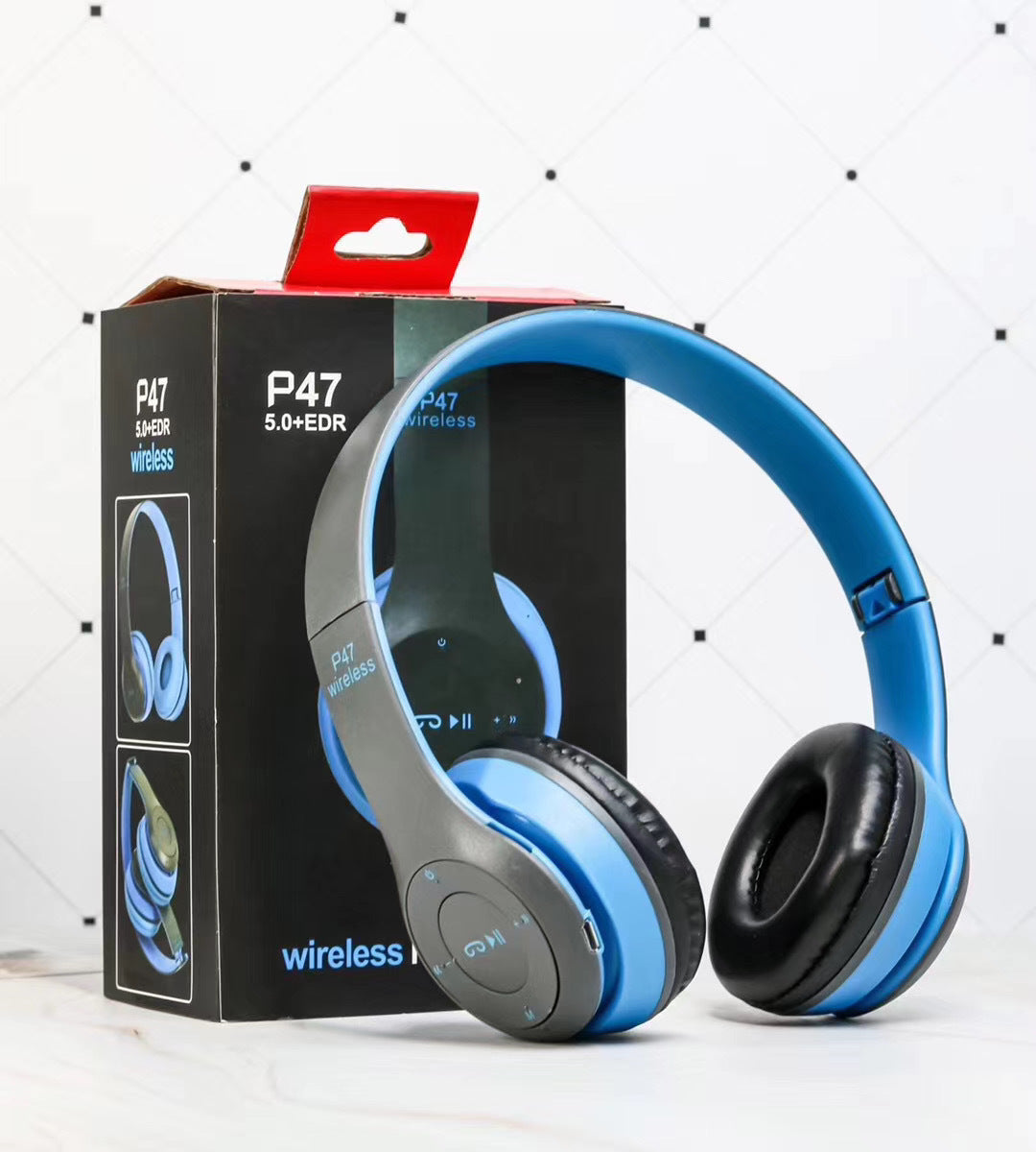 Foldable Bluetooth Headphones with Deep Bass & Mic