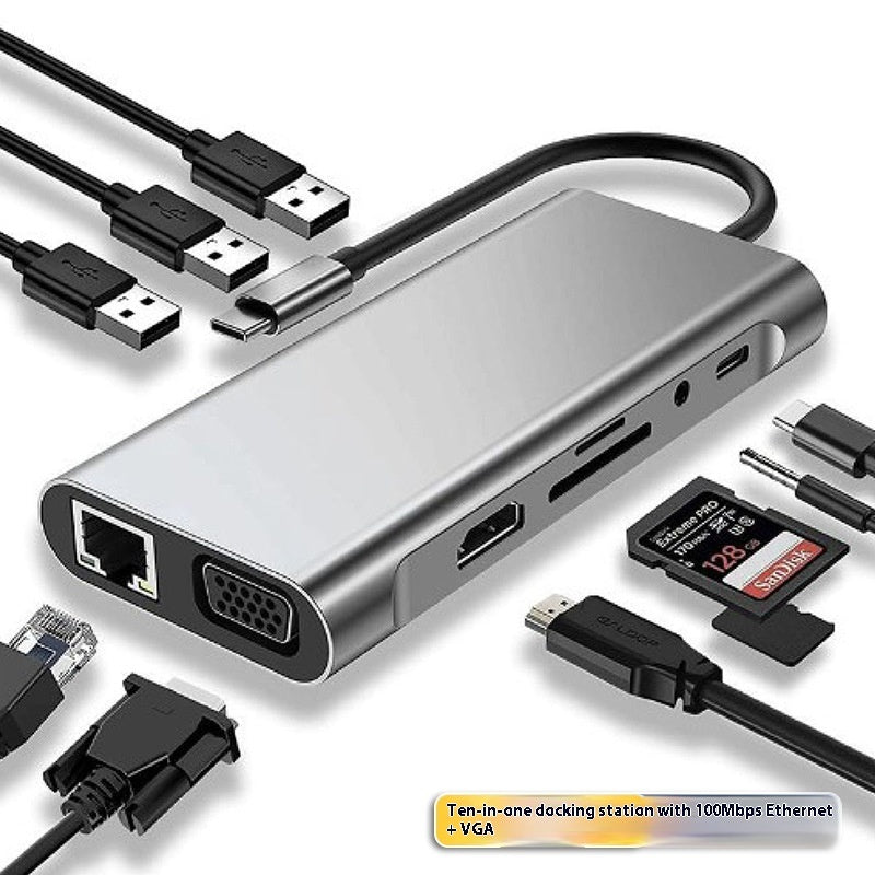 Multi-Port USB-C Hub & Docking Station for Laptops